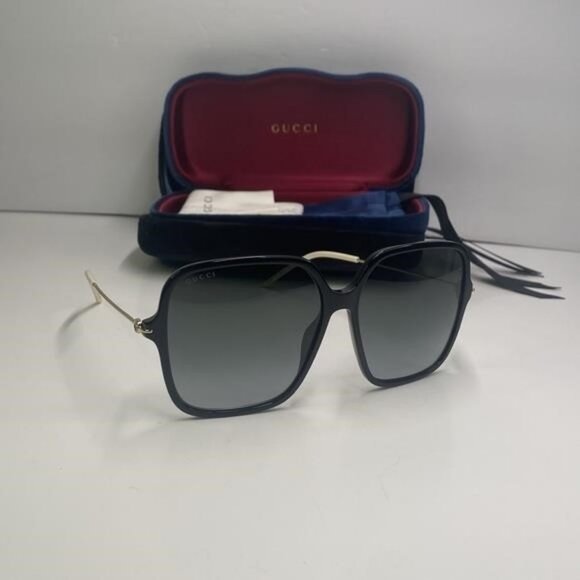 ?- New Authentic Gucci Grey Butterfly Ladies Sunglasses GG1267S 001 60 main image 8